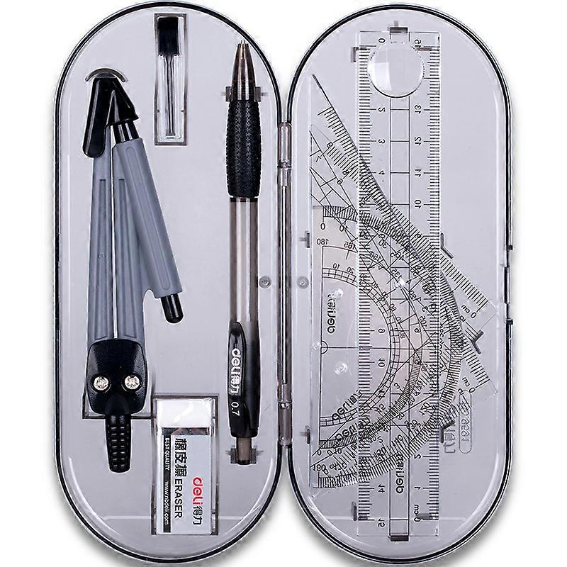 Math Geometry Kit Math Geometry Kit 8pcs Geometry Tools Compasses Ruler Set Square Geometric Protractors Mechanical Pencils Storage Eraser Style