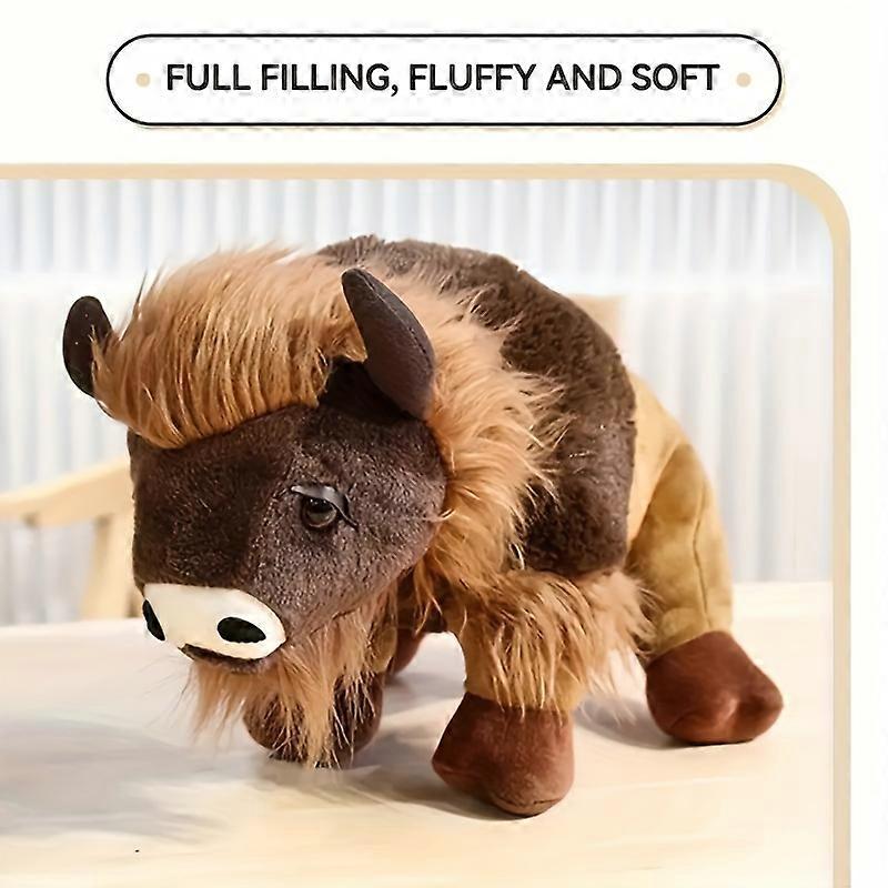 愛らしいバイソンのぬいぐるみ-お祝いの贈り物に最適:クリスマス、ハロウィーン、感謝祭、誕生日プレゼントSZRH AF