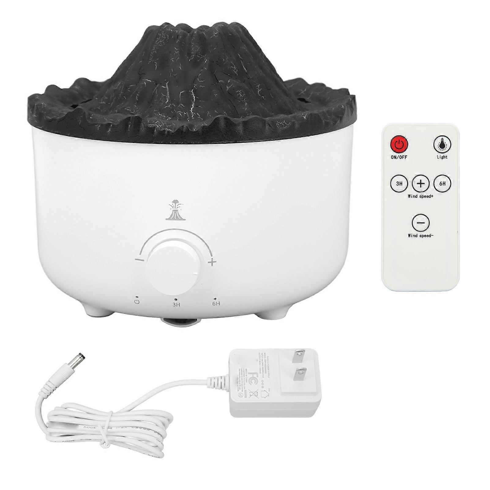Volcano Luftbefeuchter Silent 560ml Aromatherapie Diffusor Acaleph Form Kalter Nebel Luftbefeuchter mit Fernbedienung US Stecker 100?240V
