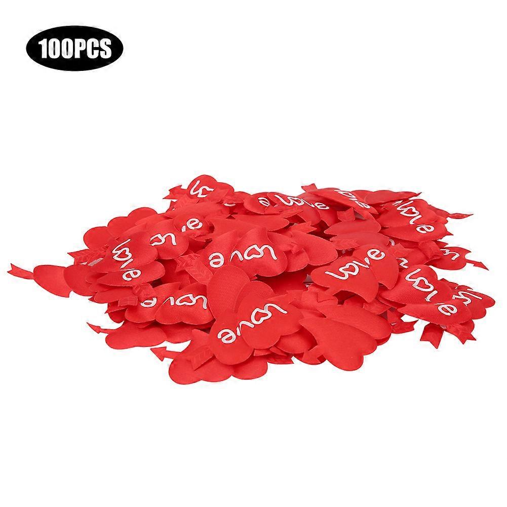 100Pcs/Bag Simulation Polyester Sponge Double Heart Shaped Decor for Wedding Party Anniversary