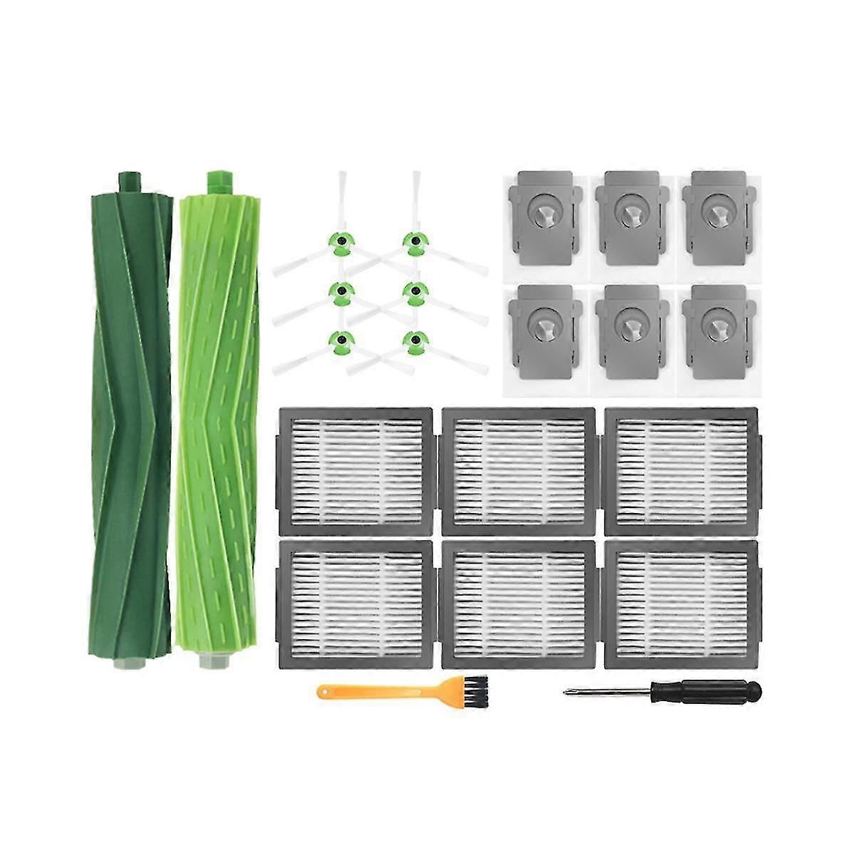 Compatible i7 Accessories i7 + E5 E6 Robot Vacuum CleanerMain Side BrushHigh Efficiency Air Filter WipesReplaceable Spare Parts