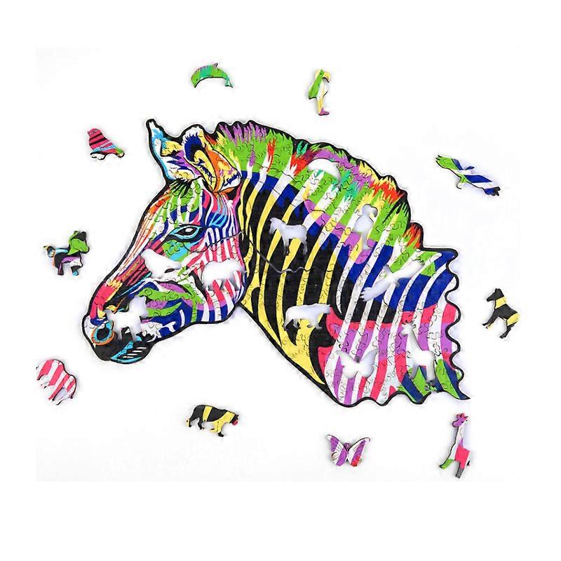Puzzle en bois 3D Forme animale Puzzle adulte Enfants Jouet éducatif Cadeau Puzzle haute difficulté