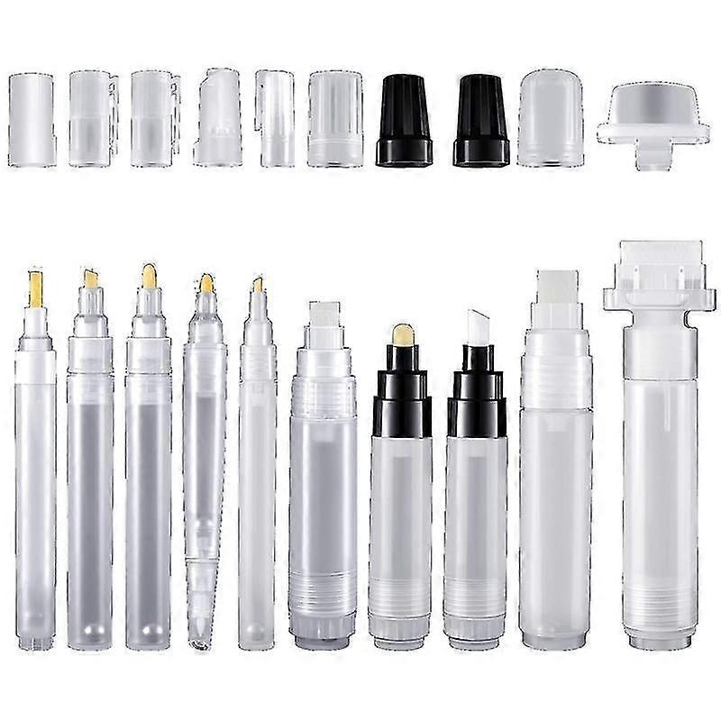 10 Pieces Refillable Paint Empty Pen Rod Paint Markers Refillable Empty Acrylic Paint Marker For