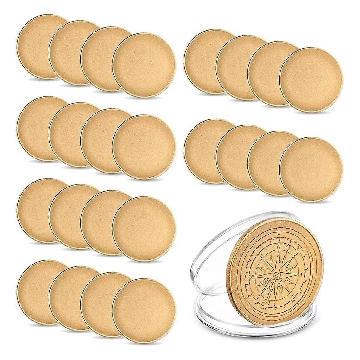 25pcs 40mm Blank C Hallenge C Oins Engraving DIY Craft Coins for DIY Crafts Birthday Travel Commemorative Collection