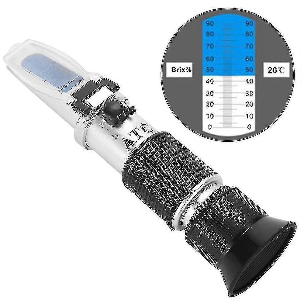 Brix Refractometer Aluminium 0-90% Håndholdt Brix Meter