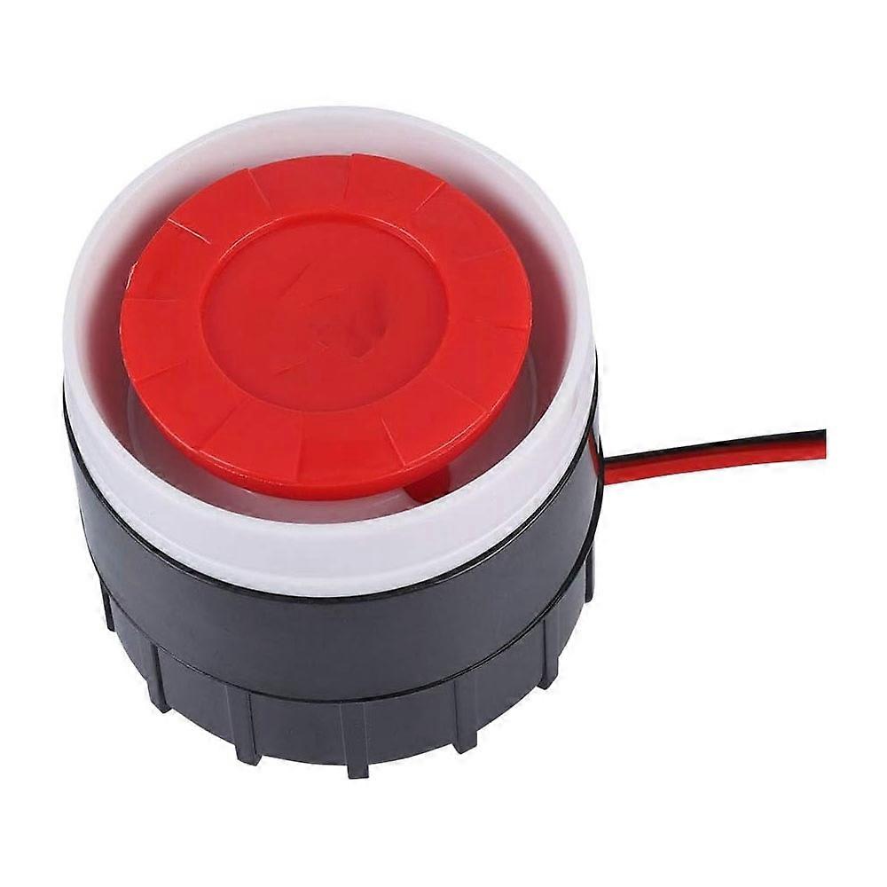 DC 12V Mini Wired Siren 120 DB Siren Sound Alarm System for Home Security, Red