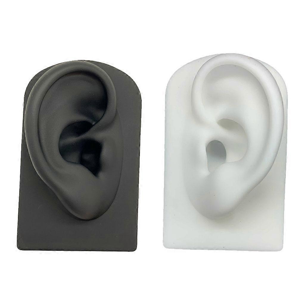 2x Silicone Soft Ear Model Teaching Tool Display Props