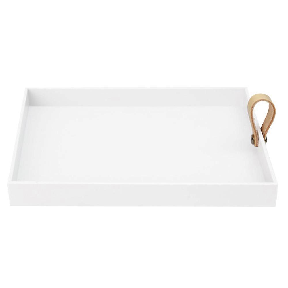 PU Leder Valet Tablett, große Herren Waschtisch Tablett Desktop Storage Organizer Tablett Serviertablett Dekorative Kommode Parfüm Tablett für Tischarbeitsplatte, Grau