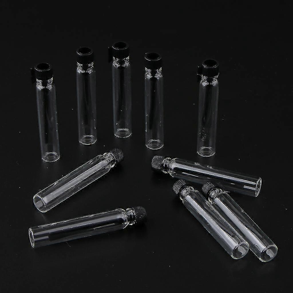 2x 2ml 50pcs Empty Clear Glass Perfume  Vials Containers For Purse
