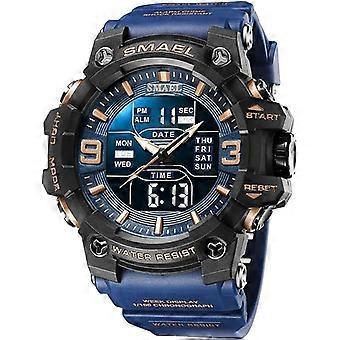 2set Marke Dual Time Analog Digital Quarz Herren Mode Sportuhr Militär Wasserdichter Chronograph Elektronische Armbanduhr