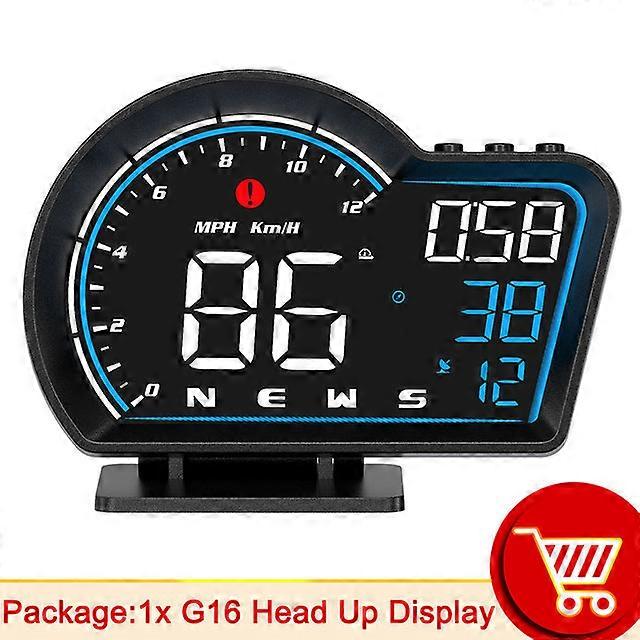 G16 Head Up Display LED Auto Speedometer Digital Alarm Reminder GPS HUD for All Car Electronics Accessories Smart Car System