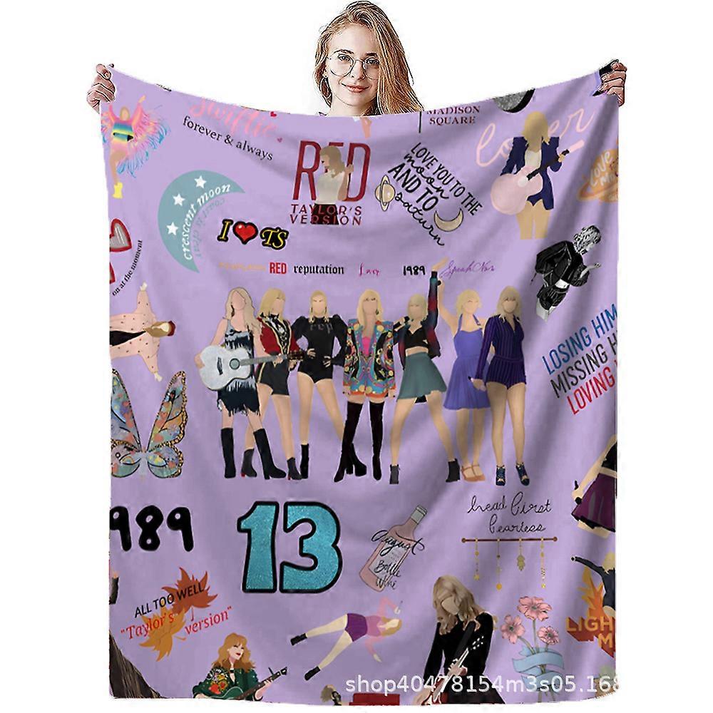Taylor Swift filt Taylor Swift sångare flanellfilt luftkonditionering filt tupplur överdrag filt flanell MT89