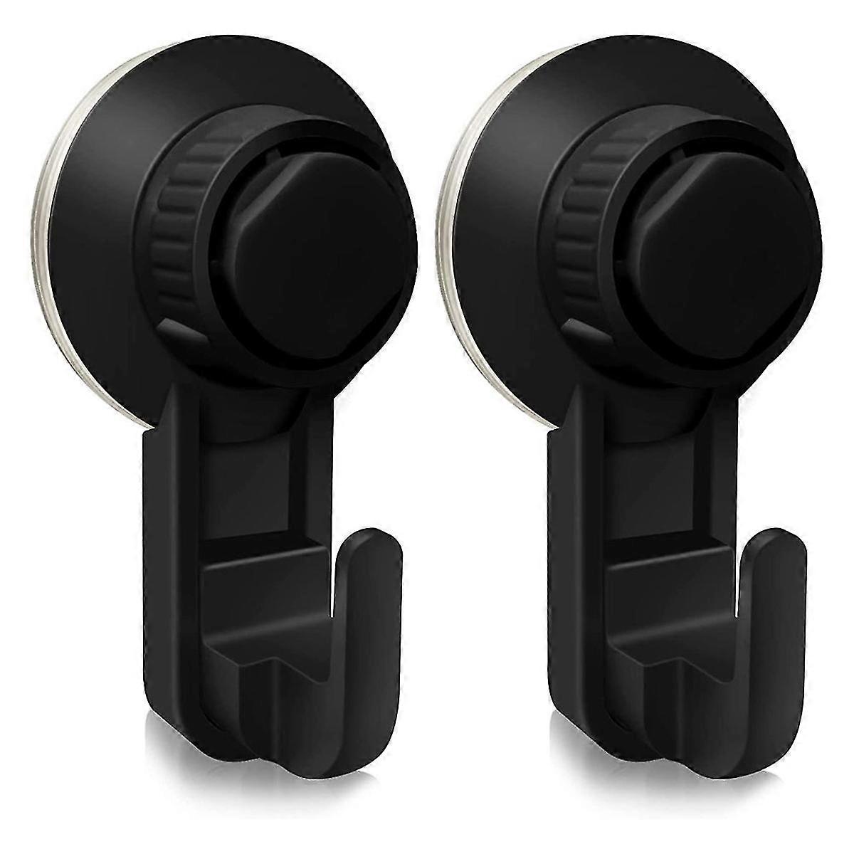 Powerful Suction Cup Hooks - 2 Pcs Bathroom Hooks for Towel - Waterproof Vacuum Wall Hooks