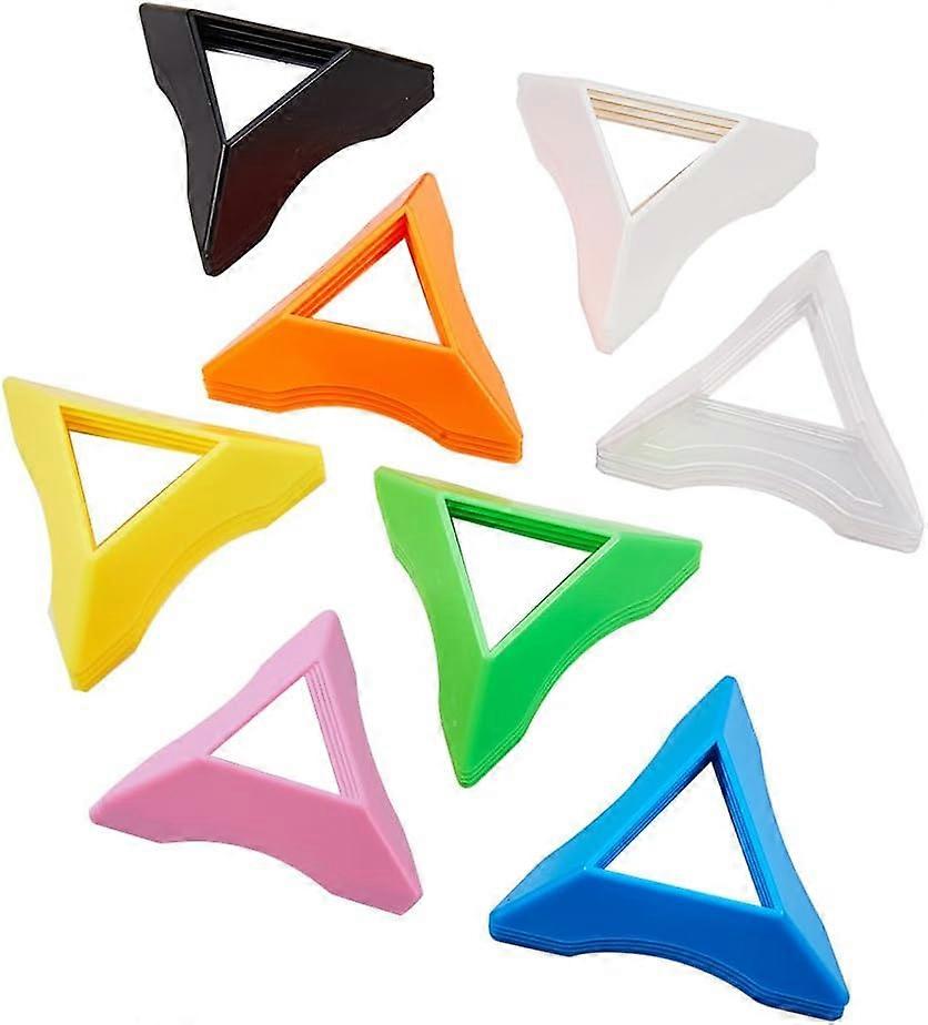 32pcs 8 Colors Plastic Triangle Speed Magic Cubes Base Holder Frame Accessories Cube Organize