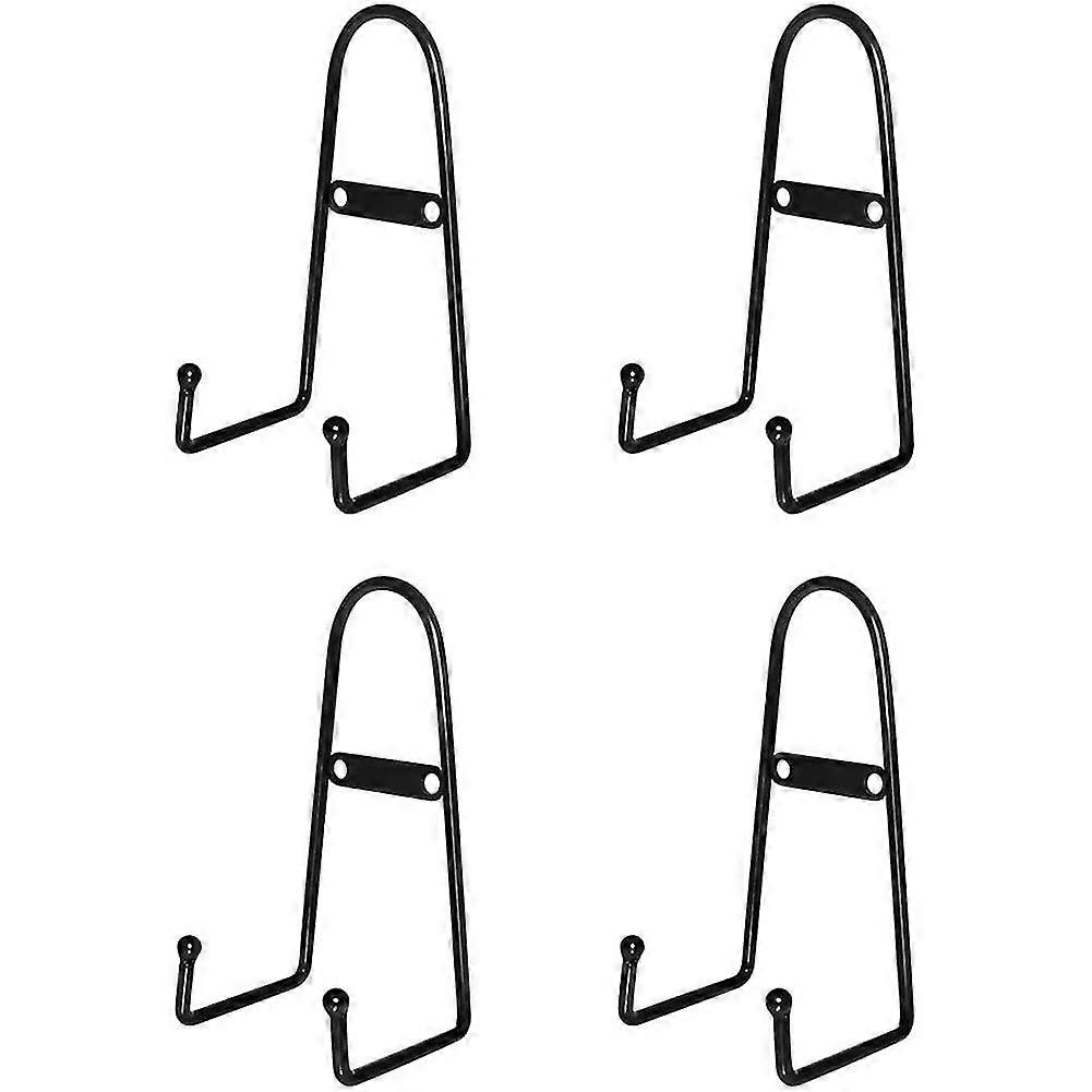 4 Pack Wall Mount Plate Display Stands, Medium Wall Easel Holder Plate Hanger Vertical Plate Stand