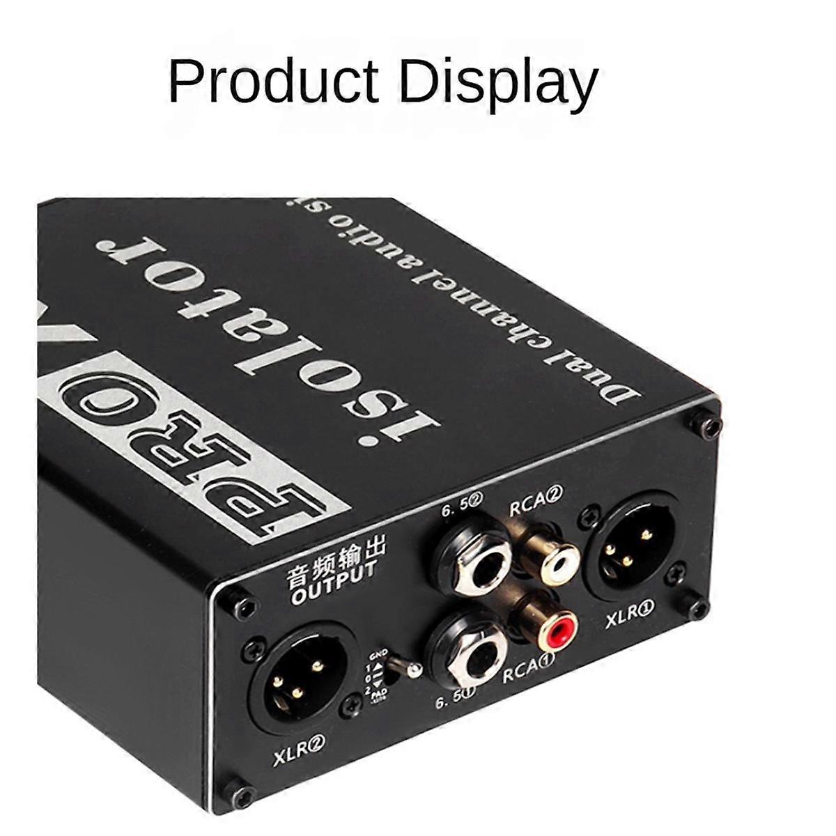 PRO X4 Multifunctional Audio Isolator, 6.5mm 3.5mm XLR RCA Audio Noise Isolator, Current Acoustic F