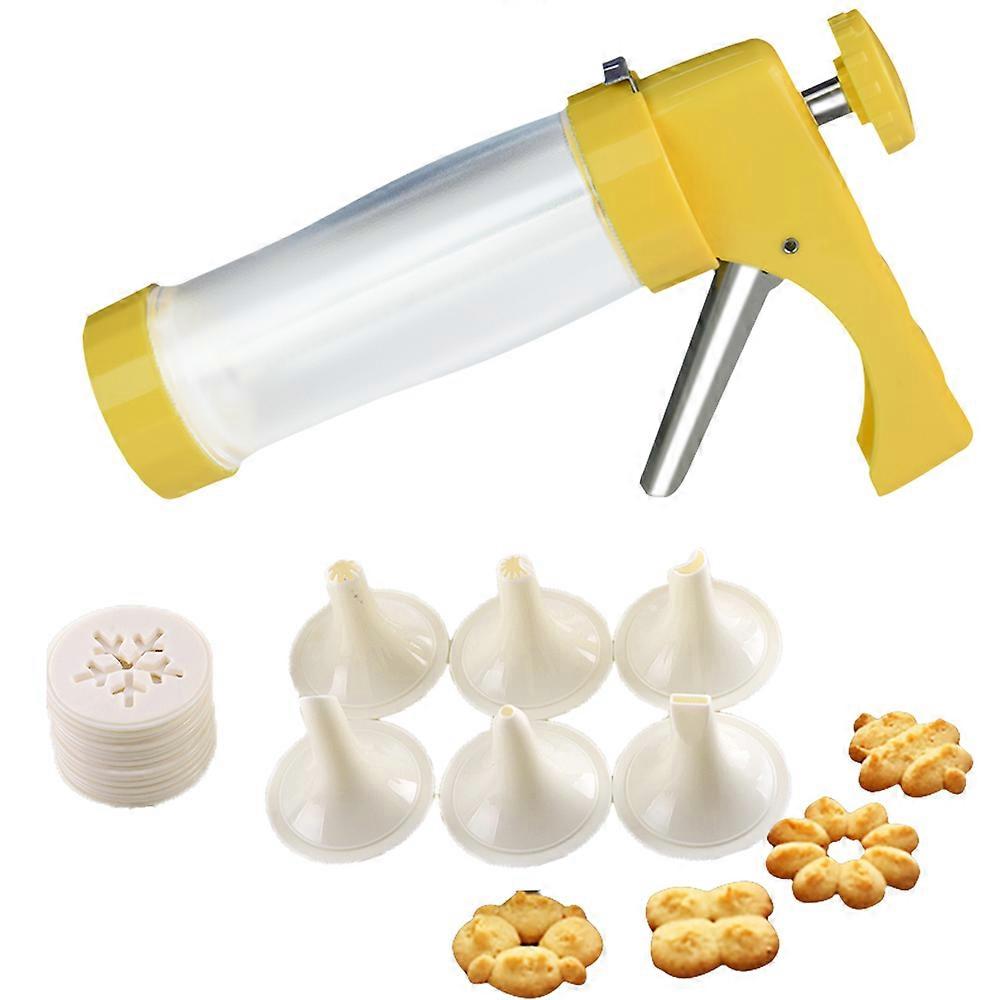 Cookie Press Kit, Stainless Steel Simple Success Cookie extruder Press Kit machine Biscuit Maker Cake Making Decorating Set - 6 Icing Decorating Tips