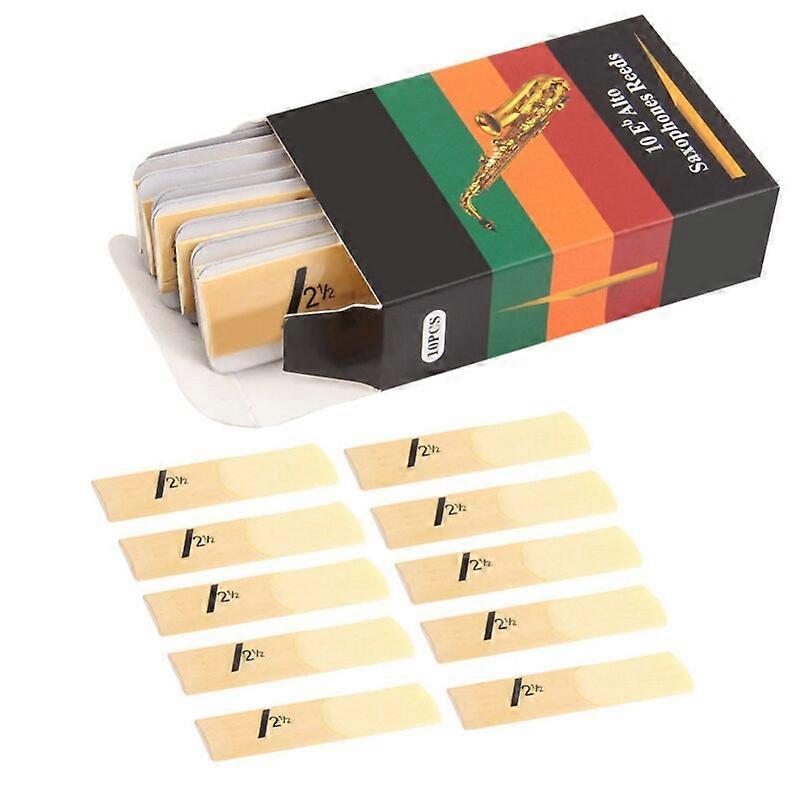 10pcs lot Alto Saxophone Sax Reeds Classic Alto Reed for Riyin Saxophone 2.5 Strength 2 1 2 Musical Instruments