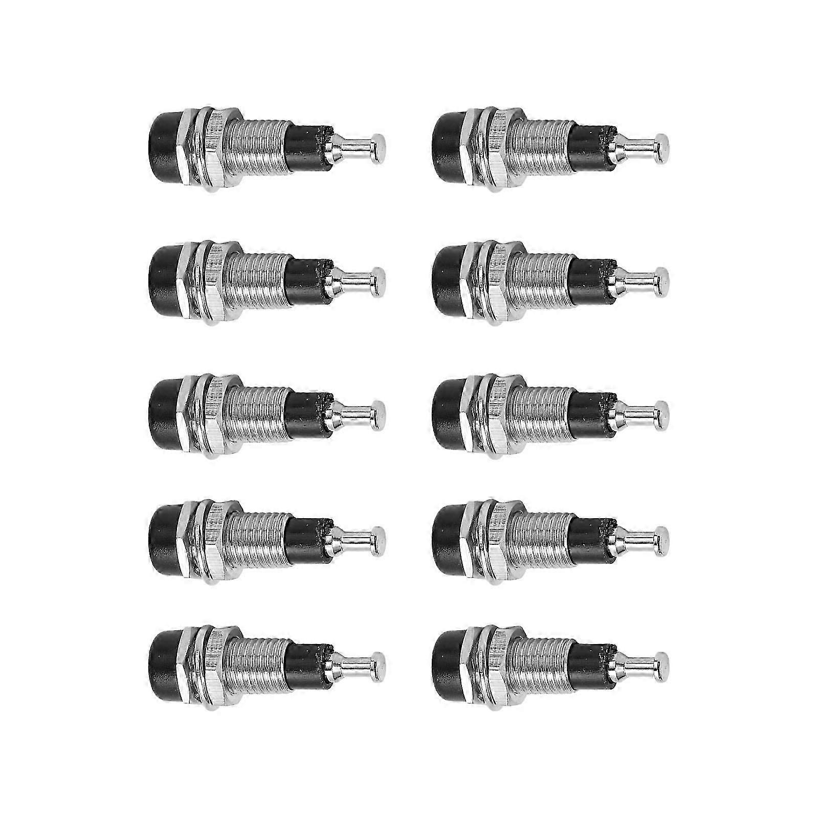 2mm Nickel Plated Banana Female Jack Socket Panel Mount Binding Post 10pcs Set Black