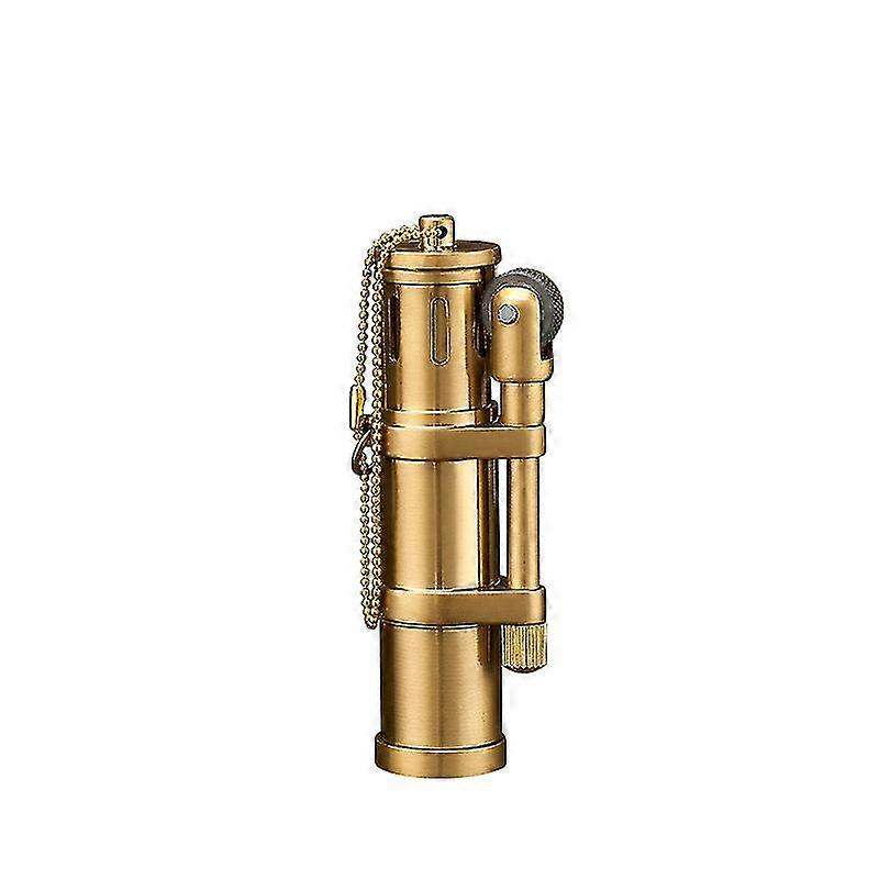 Vintage Kerosene Lighter, Reusable Windproof Trench Lighter, Cute Cool Lighters, Novelty Soft Flame Kerosene Metal Lighter For Men Dad Husband Best Gi