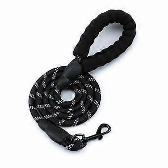 (black)Reflective Dog Collars, Adjustable Pet Collar with Soft Neoprene Padding for Small, Medium and Large Dogs, Climbing Rope