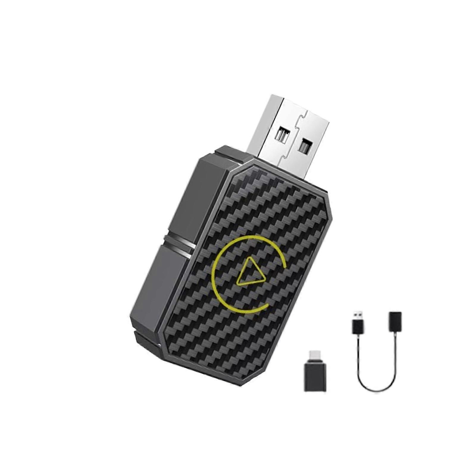 Mini Wireless CarPlay Adapter Plug & Play Low Latency Converts Wired jy