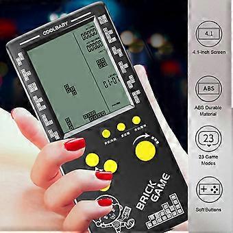 Console De Jeux Rétro 3,5 Pouces - 23 Jeux Intégrés (Briques, Course, Puzzle) - Réglable Vitesse/Difficulté - Bleu