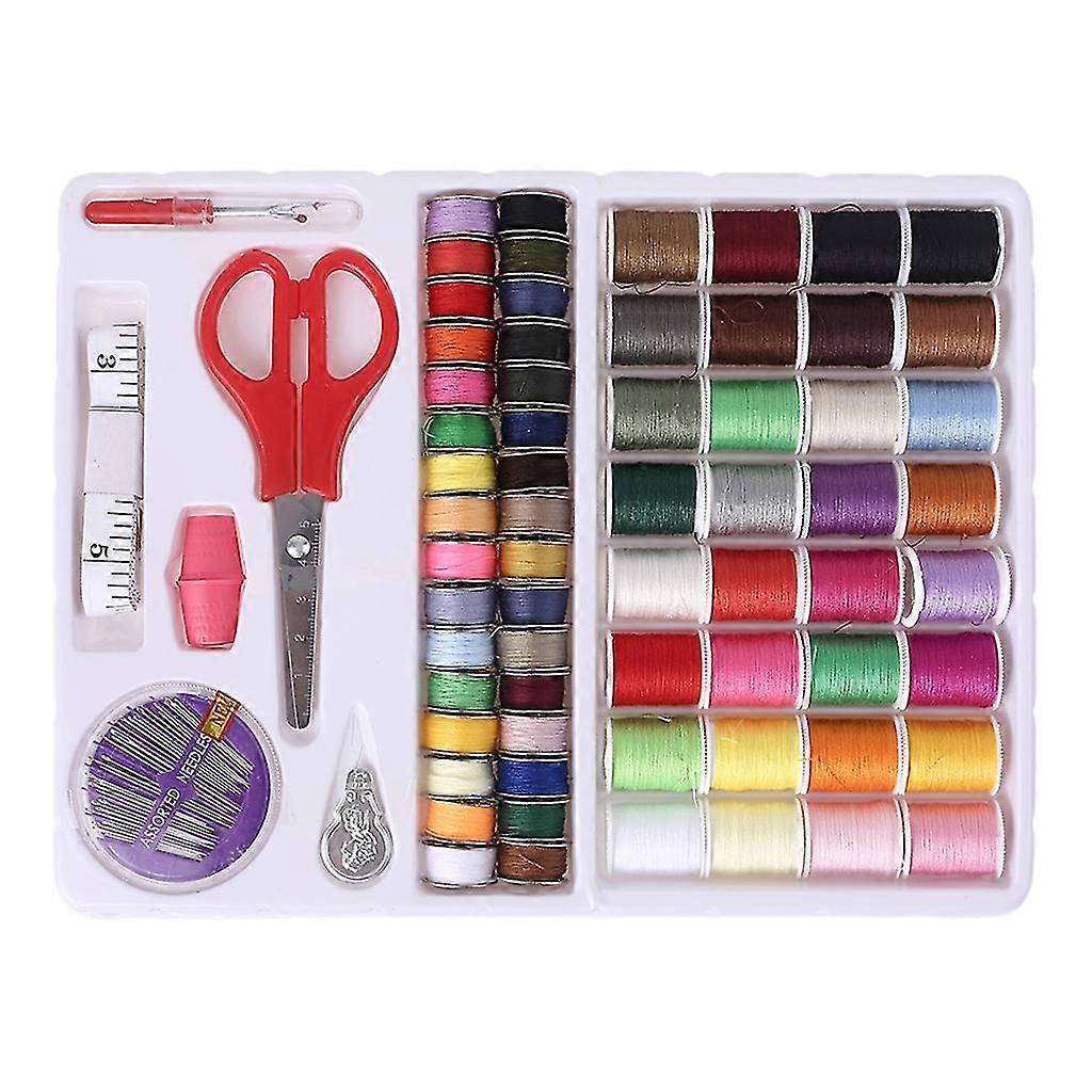 100 Pcs Assorted Colors Needle And Thread Kit For Sewing Prewound Bobbin Thread