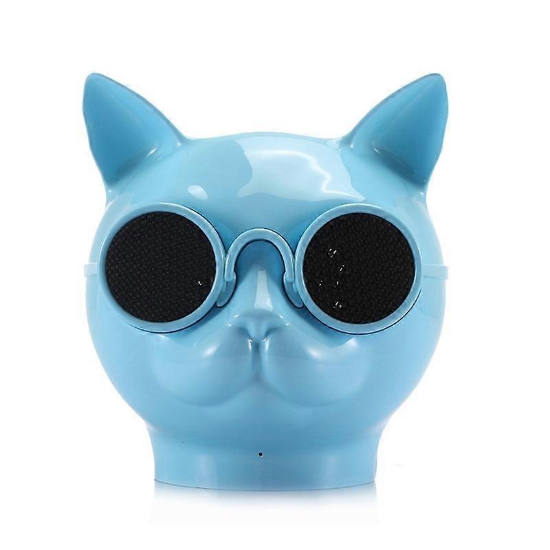 T8 Mini Cat Shape Stereo Wiress Bluetooth Speaker Blue