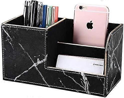 Pencil Pot (Gold Border & Black Marble)