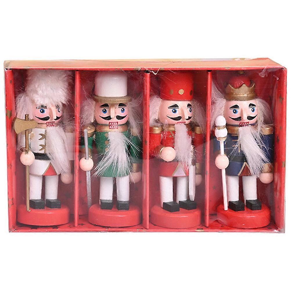 4 stücke Weihnachten Baum Hängen Nussknacker Figuren Dekorative Nussknacker Anhänger