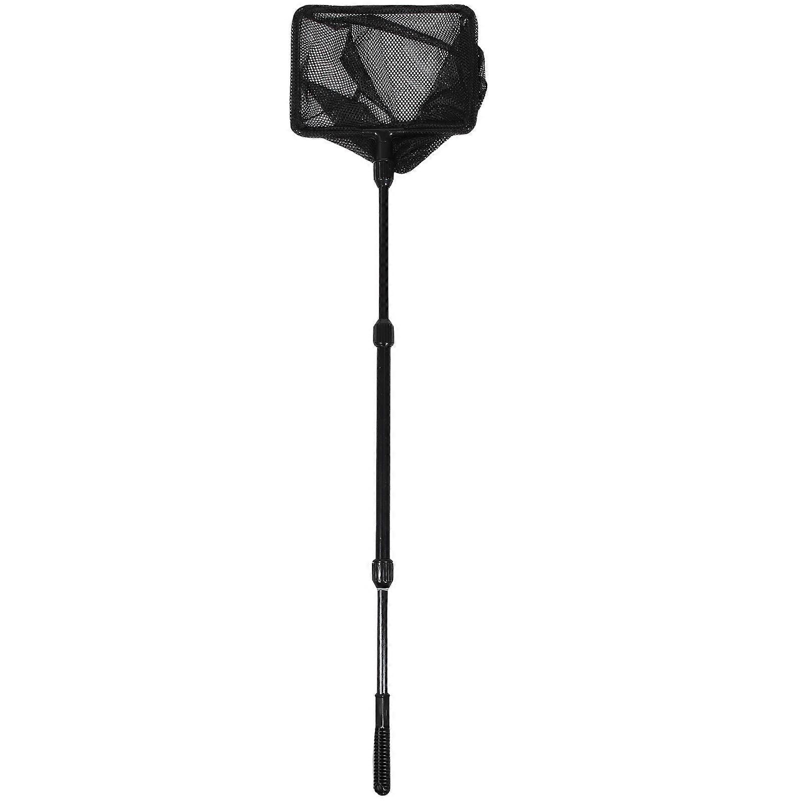 Extendable Fishing Net Plastic Pole Handle Telescopic Landing Net Tuck Net for Fish Tank Lakes Ponds (Size M)