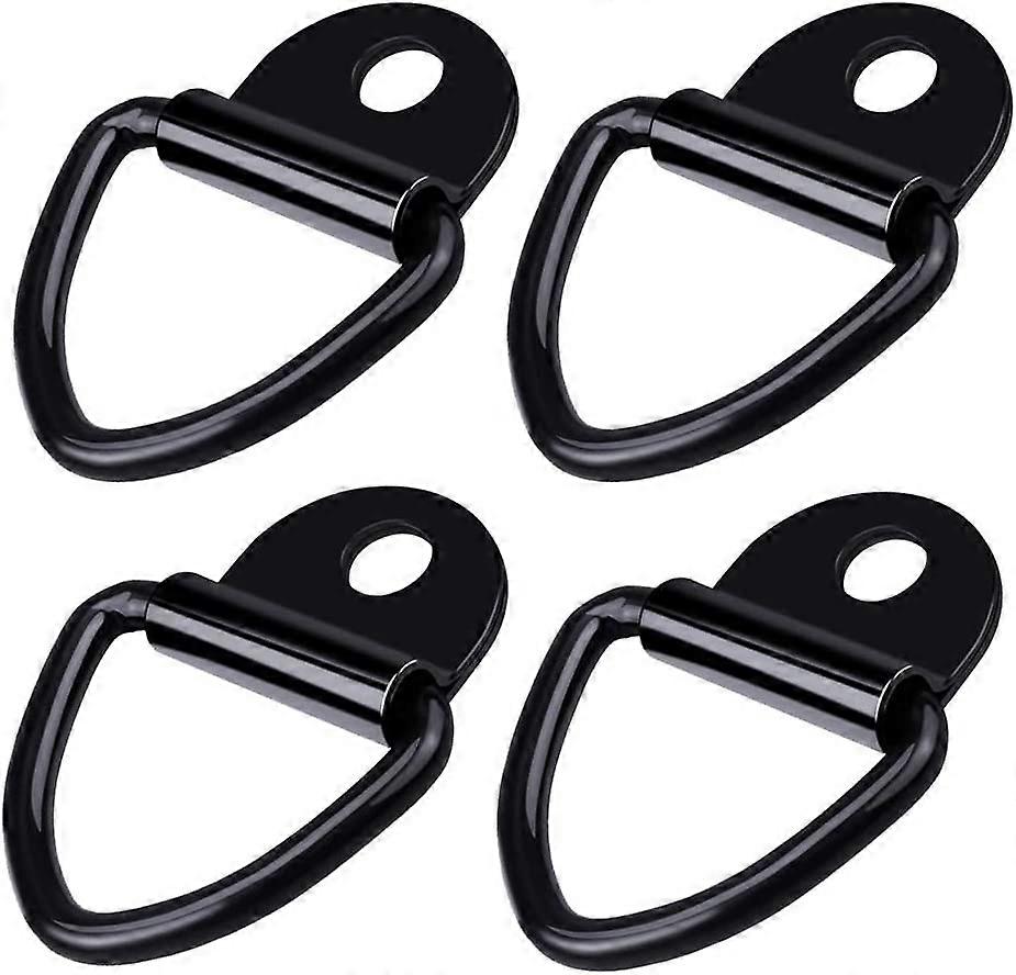 4 Pcs Tie Down Hooks D-Ring Mooring V-Ring Hook Tie Downs Pull Ring Stainless Steel Fastener