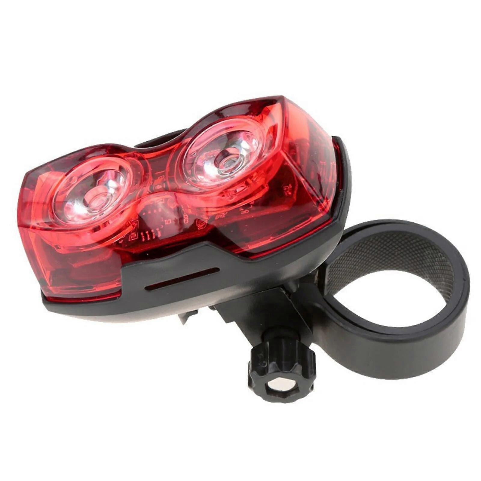 Long Lasting AAA Battery Powered Bike Tail Light Red LED Rear Light for Mountain Bikes Horizontal/Vertical Mount