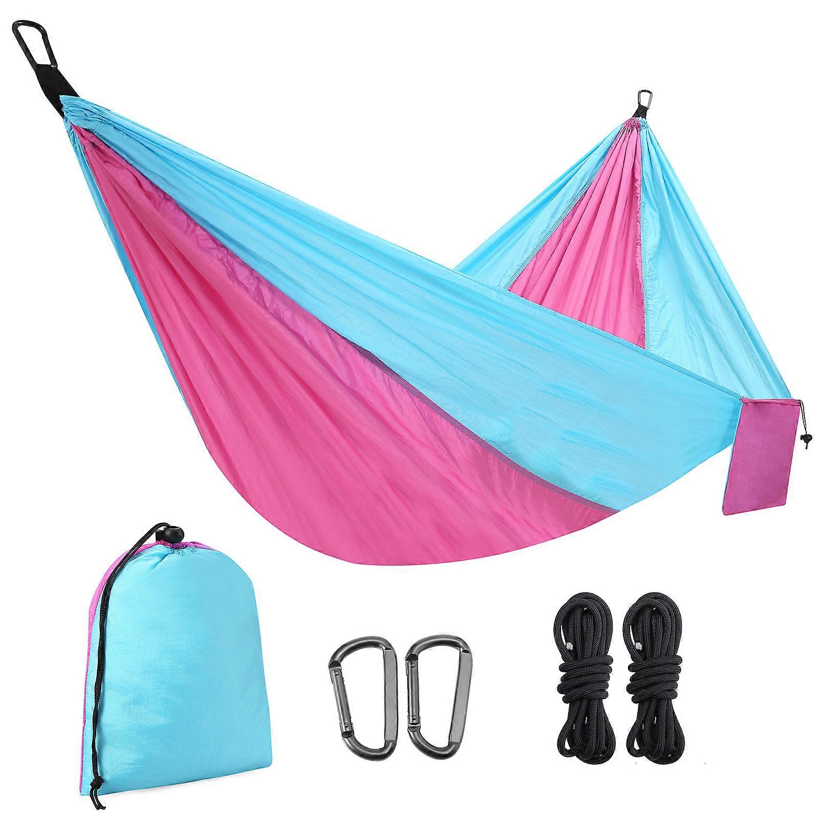 Portable and Durable Double Camping Hammock with Tree Straps