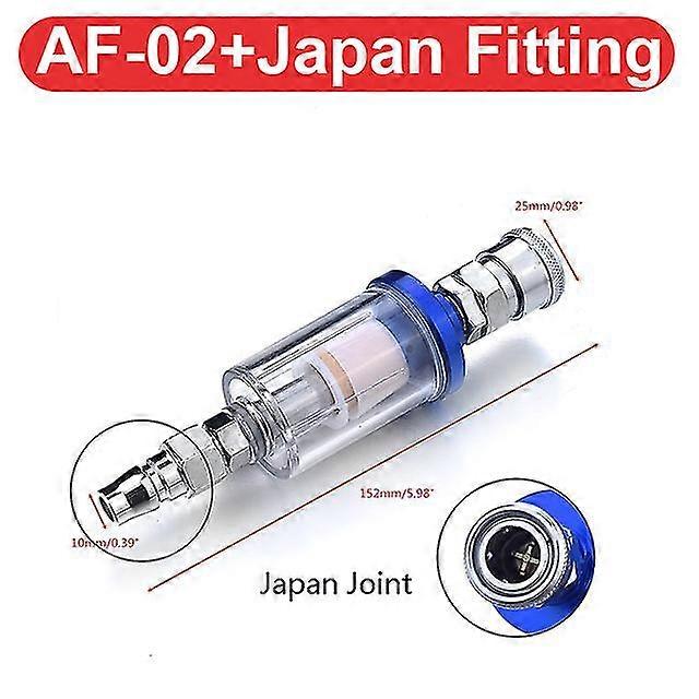 1/4'' Water Oil Separator Inline For Compressor Spray Paint Gun Air Hose Filter Moisture Trap Af-02