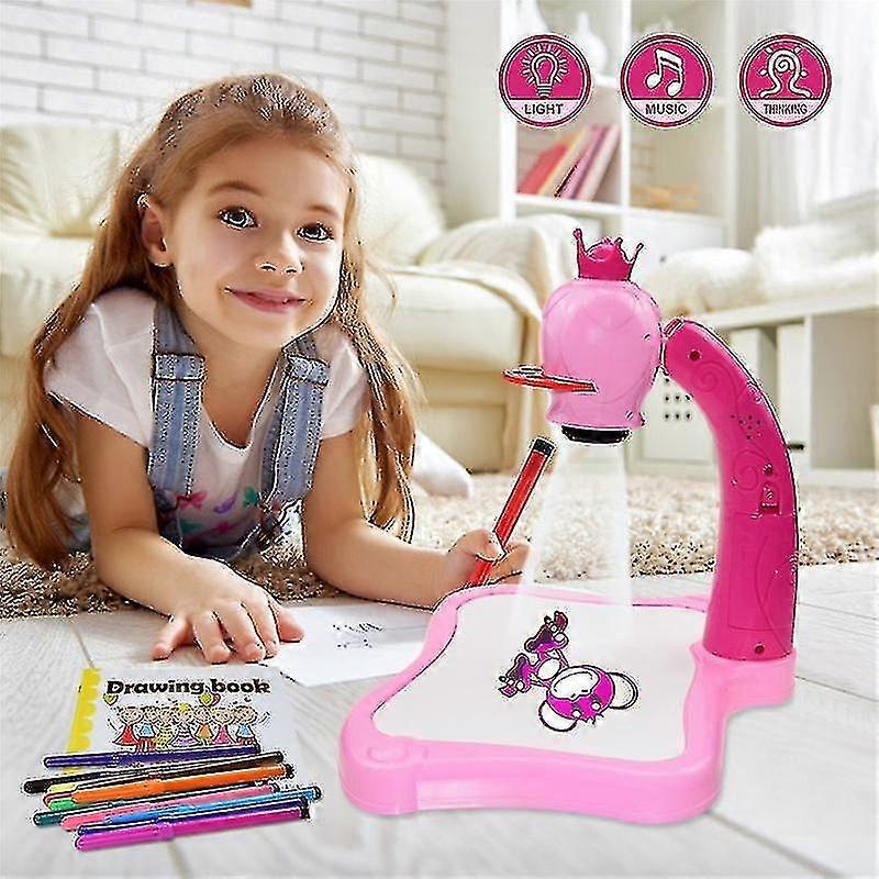 子供たちはプロジェクターアートドローイングテーブルおもちゃキッズペインティングボードデスクアートとクラフトプロジェクション教育学習ギフトおもちゃ