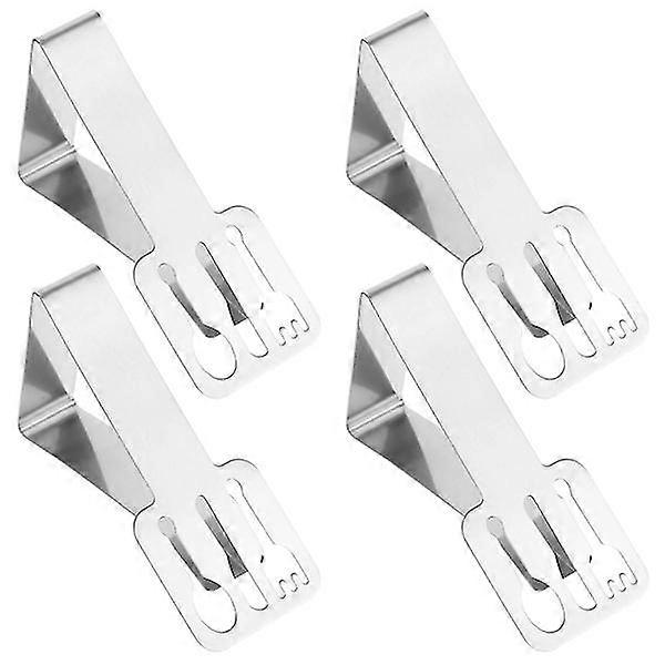 4pcs Tablecloth Clips Stainless Steel Triangle Type Non-slip Tablecloth Fixator