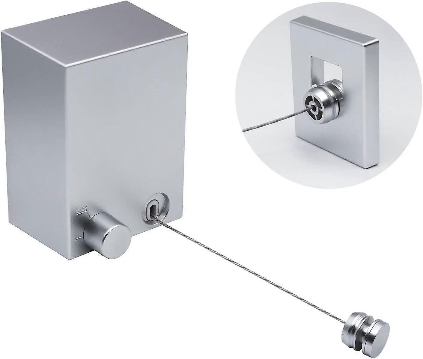 2 Pack 4.2m Outdoor and Indoor Retractable Clothesline (Silver)