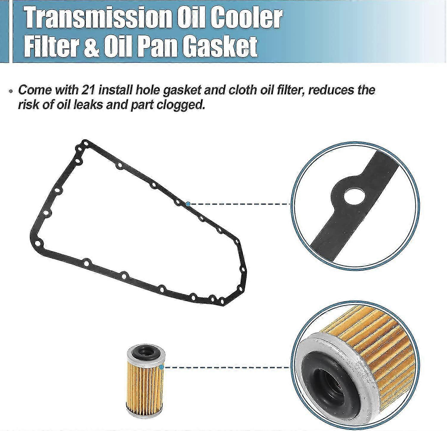 Transmission Filter & Oil Pan Gasket Kit - Fits Chevy Spark 2012-2015, Nissan Sentra/Versa/Note 2012-2019, Replaces 31728-3JX0A - View #7