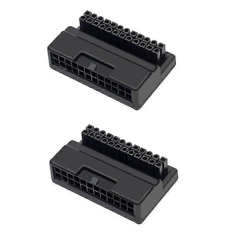 2 stuks ATX 24-pins tot 90 graden netstekkeradapter moederbord netkabelconnectoren doe-het-zelf montage toegang