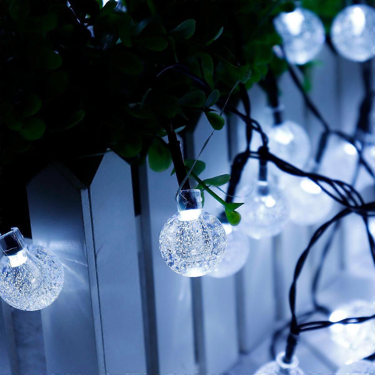 Outdoor 9.5m 50leds String Ball Light Remote Control 8 Modes Waterproof Garden P