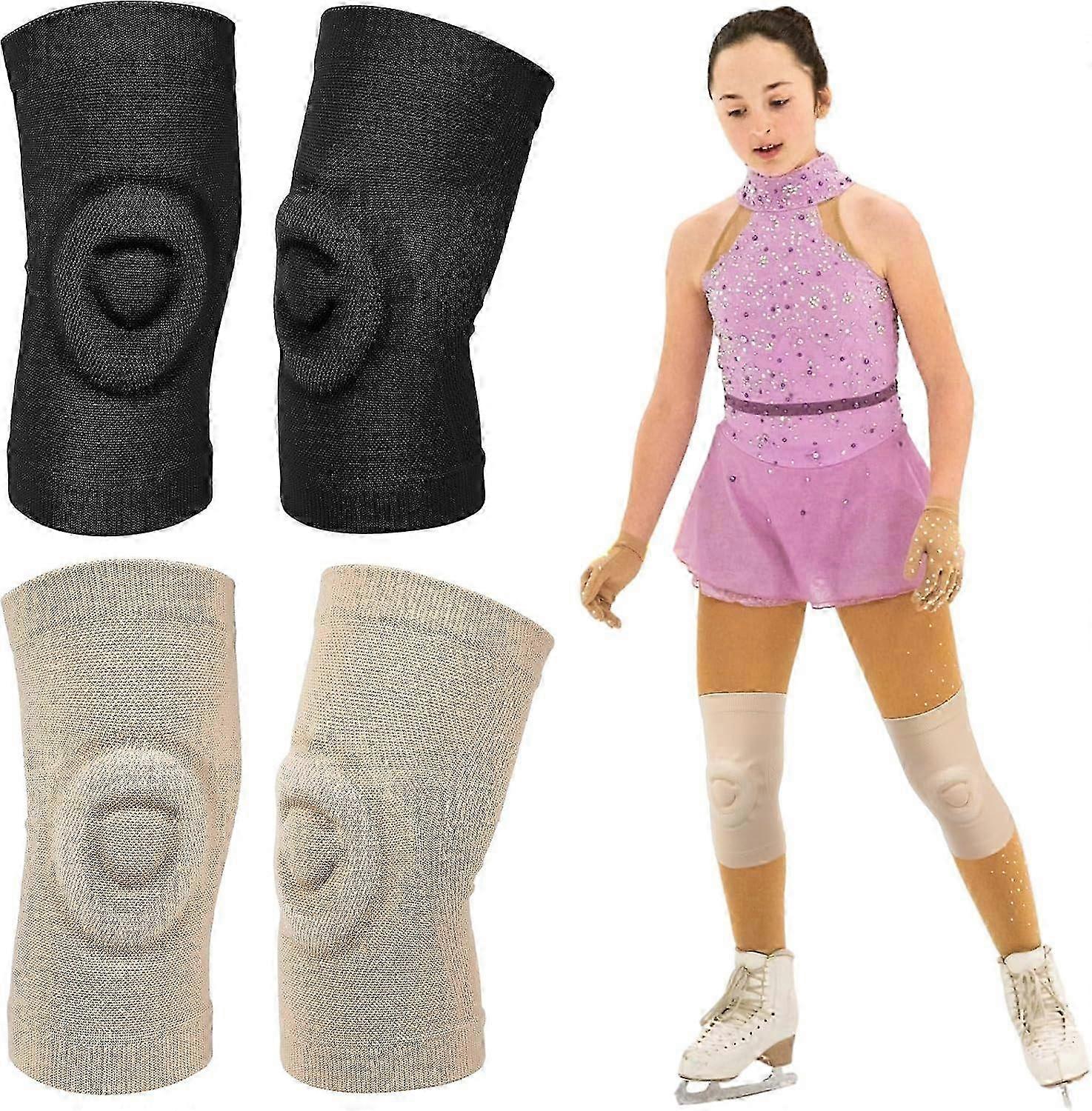 2 Ζευγάρι Χορός Επιγονατίδες Φιγούρα Πατινάζ Gel Επιγονατίδες Μαξιλάρι και υποστήριξη Γόνατο Καπάκι Αναπνεύσιμο γόνατο Υποστήριξη για χορό Πατινάζ στον πάγο Γυμναστική βόλεϊ