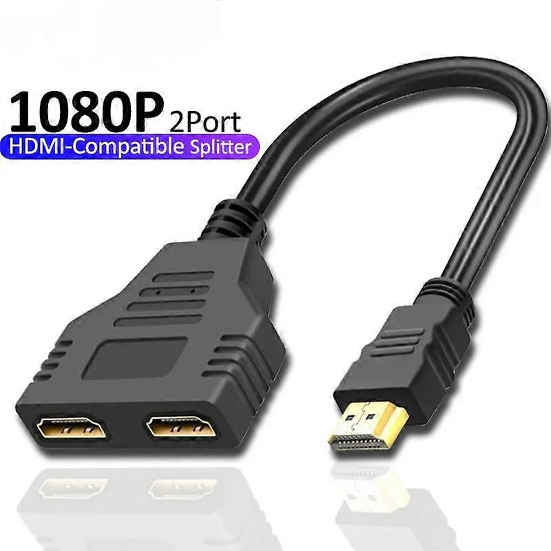 1 σε 2 έξω HDMI Splitter 1080P διπλής θύρας Y Splitter καλώδιο για PC TV Xbox PS3 HDMI-συμβατό Splitter