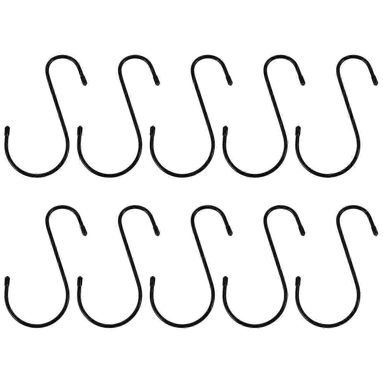 10Pcs S Shape Hooks Hanging Hooks Iron Wrought Hooks Multi-purpose Planter Hooks