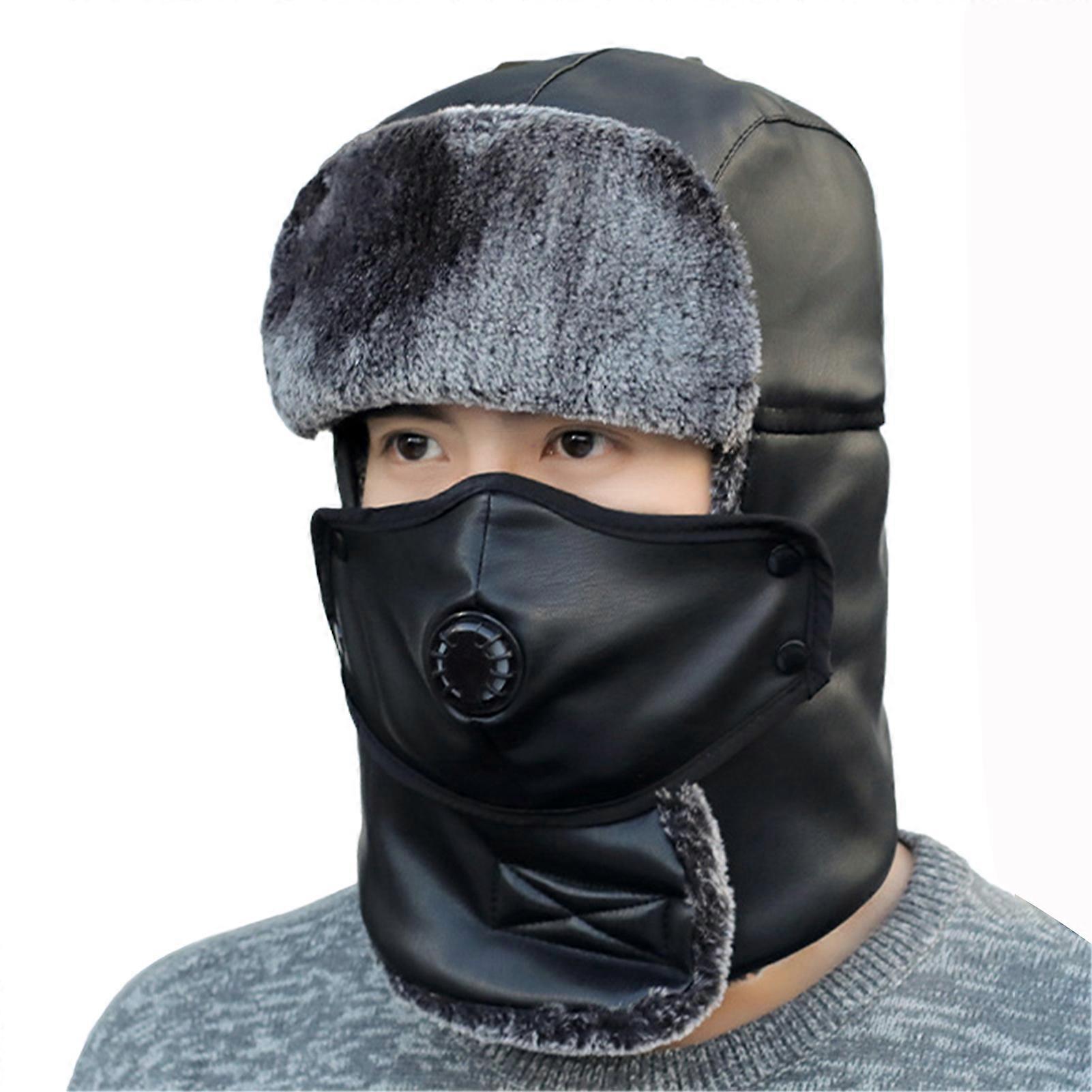 Outdoor Winter Earflap Hat with Mask/Goggles for Hunting Skiing