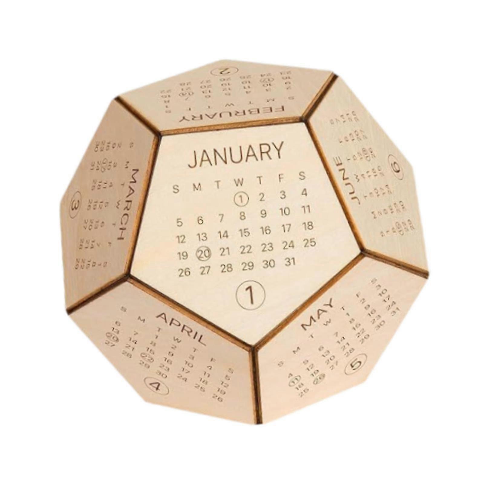 Dodekaeder Kube Kalender Skrivebord For Mannlige Kolleger Menn Sjef Mannlig Ansatt