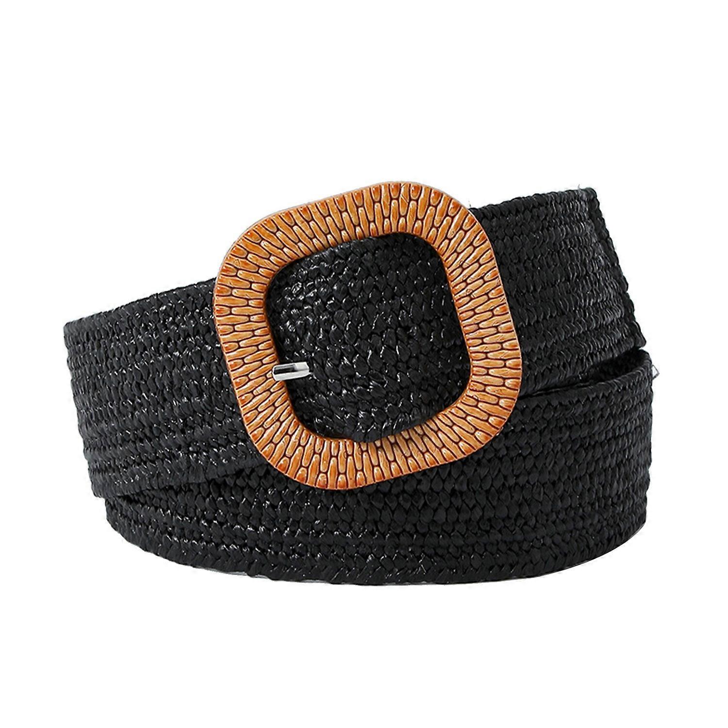 Woven Elastic Belt Square Buckle Adjustable Strong Durability Comfortable Fit Braided Stretch Web Be