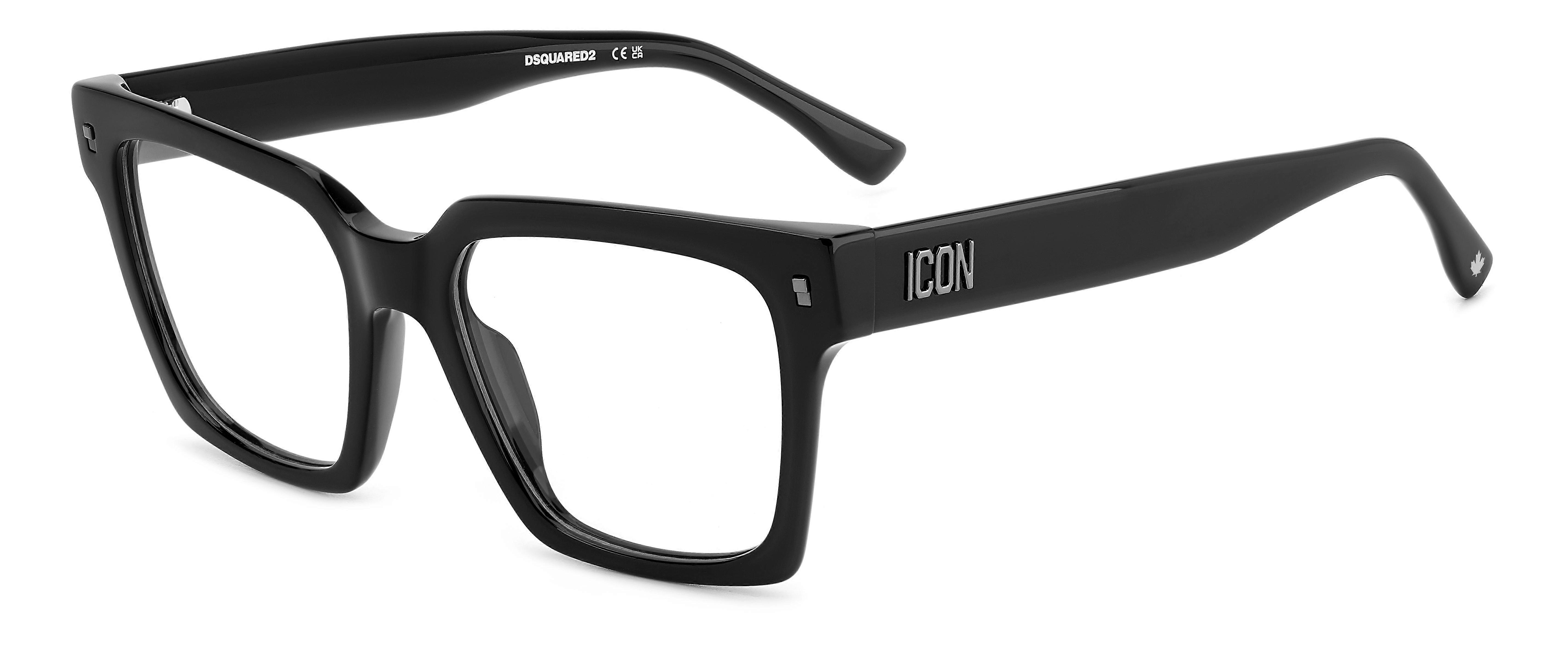 Eyewear Frames DSQUARED2 ICON 0019 807 BLACK 52/18/145 WOMAN
