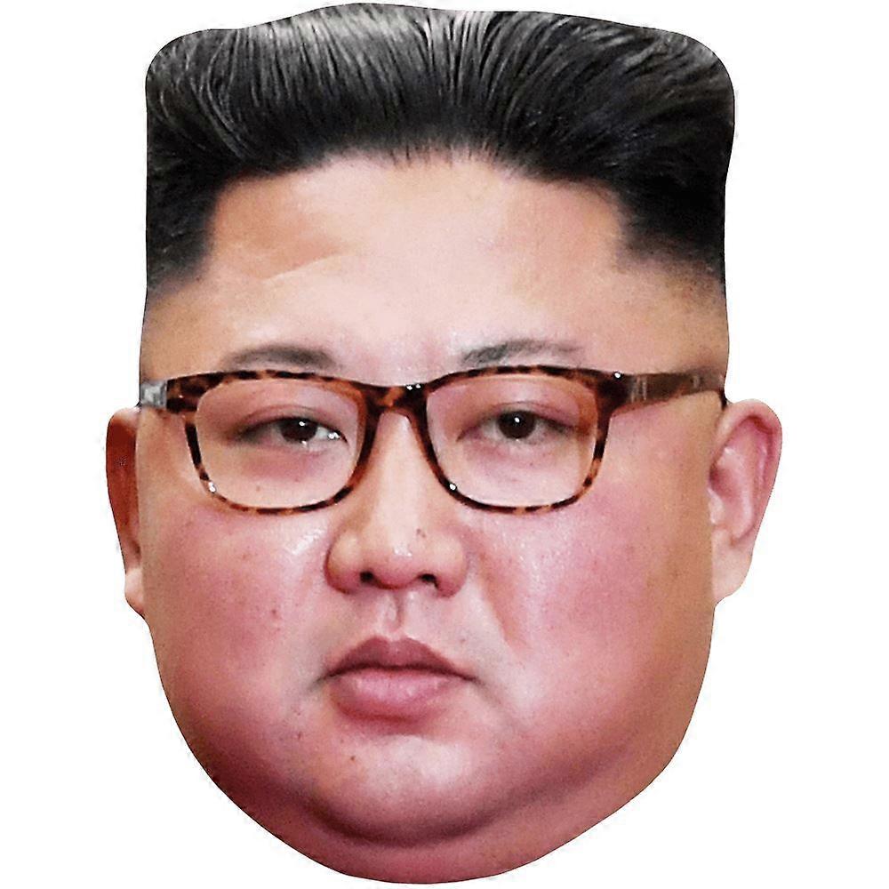 Kim Jong-un (Spectacles) Celebrity Mask, Flat Card Face